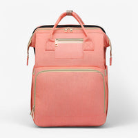 Wickeltasche | Ausziehbares Bettchen | Wasserabweisend | Geräumig | Verstellbar-Rosa - mit Ausweisfeld-Luzern Mode