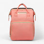 Wickeltasche | Ausziehbares Bettchen | Wasserabweisend | Geräumig | Verstellbar-Rosa - mit Ausweisfeld-Luzern Mode