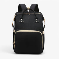Wickeltasche | Ausziehbares Bettchen | Wasserabweisend | Geräumig | Verstellbar-Schwarz-Luzern Mode
