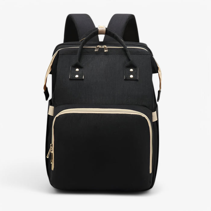Wickeltasche | Ausziehbares Bettchen | Wasserabweisend | Geräumig | Verstellbar-Schwarz-Luzern Mode