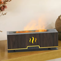 Luftbefeuchter | Flammeneffekt – Stilvoll – 3-in-1 – Aroma – Stimmungslicht – LED – Einzigartig-Dunkelgrau-Luzern Mode
