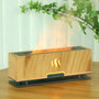 Luftbefeuchter | Flammeneffekt – Stilvoll – 3-in-1 – Aroma – Stimmungslicht – LED – Einzigartig-Helle Holzmaserung-Luzern Mode