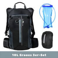 Trinkrucksack | Multifunktional | 10L | Langlebig | Geräumig | Praktisch | Vielseitig-Grau-Luzern Mode