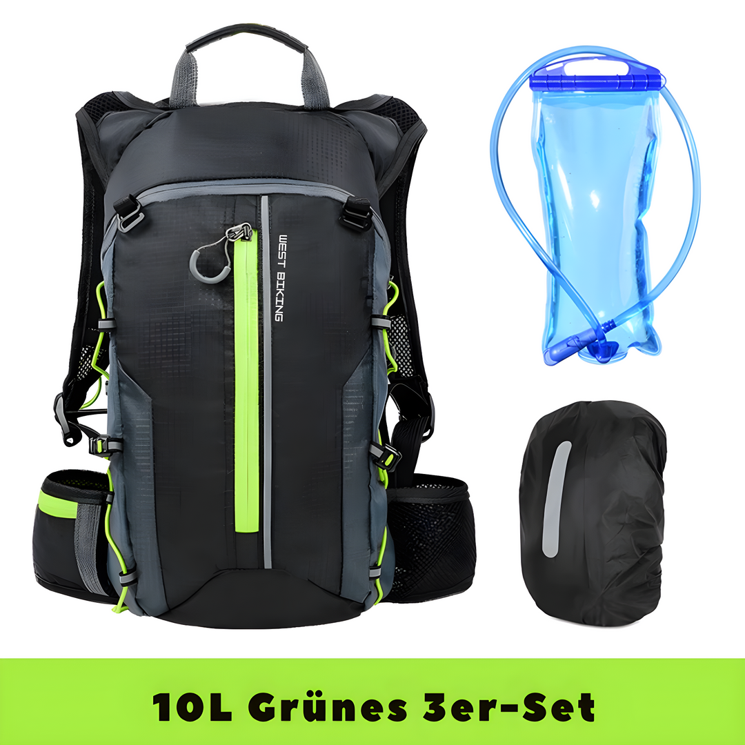 Trinkrucksack | Multifunktional | 10L | Langlebig | Geräumig | Praktisch | Vielseitig-Grün-Luzern Mode