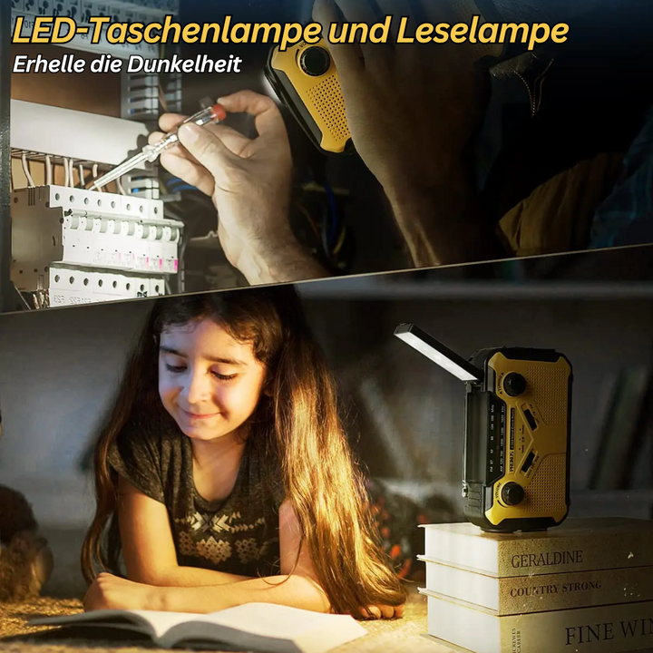 Notfallradio | Wiederaufladbar Taschenlampe LED SOS AM FM DAB Langlebig Vielseitig-Luzern Mode