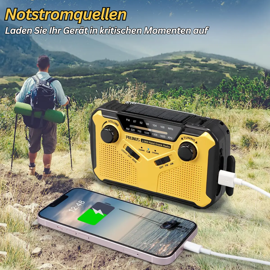 Notfallradio | Wiederaufladbar Taschenlampe LED SOS AM FM DAB Langlebig Vielseitig-Luzern Mode