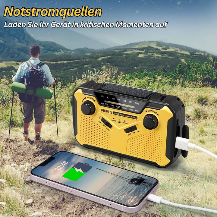 Notfallradio | Wiederaufladbar Taschenlampe LED SOS AM FM DAB Langlebig Vielseitig-Luzern Mode
