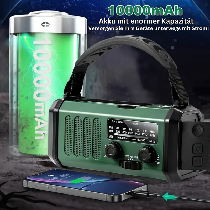 Notfallradio | Multifunktional Vielseitig Langlebig Wiederaufladbar Taschenlampe-Luzern Mode