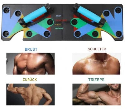 Push-up-Board | Farbkodiert 9-in-1 Multifunktional Vielseitig Langlebig-Luzern Mode