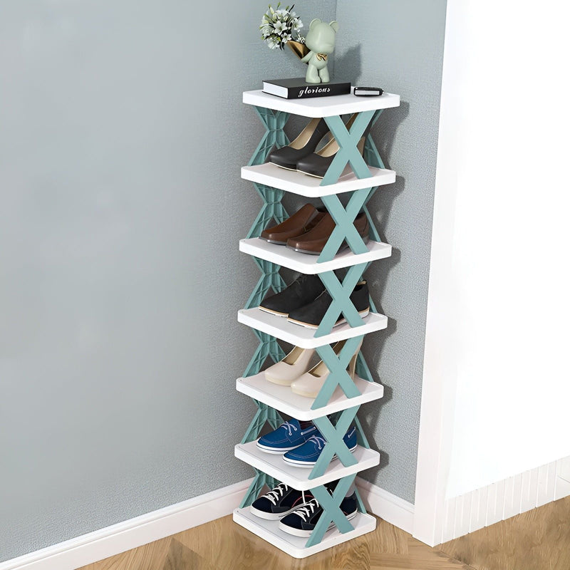 Schuhregal | Faltbar Mehrschichtig Multifunktional Langlebig Trendy-Blau-7-Luzern Mode