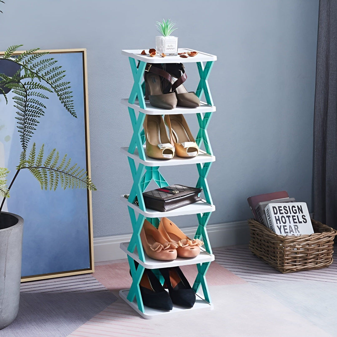 Schuhregal | Faltbar Mehrschichtig Multifunktional Langlebig Trendy-Grün-6-Luzern Mode