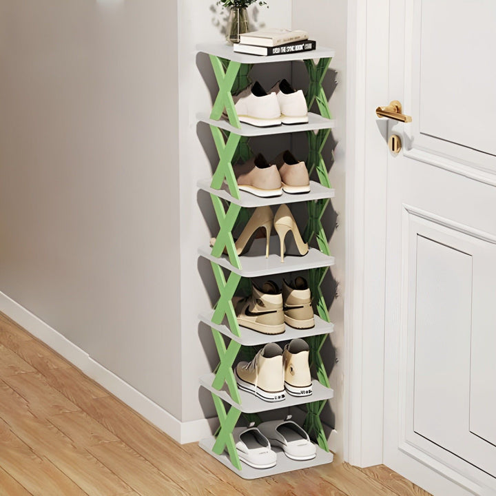 Schuhregal | Faltbar Mehrschichtig Multifunktional Langlebig Trendy-Grün-7-Luzern Mode