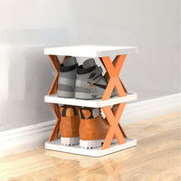 Schuhregal | Faltbar Mehrschichtig Multifunktional Langlebig Trendy-Orange-3-Luzern Mode