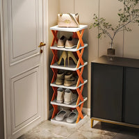 Schuhregal | Faltbar Mehrschichtig Multifunktional Langlebig Trendy-Orange-6-Luzern Mode