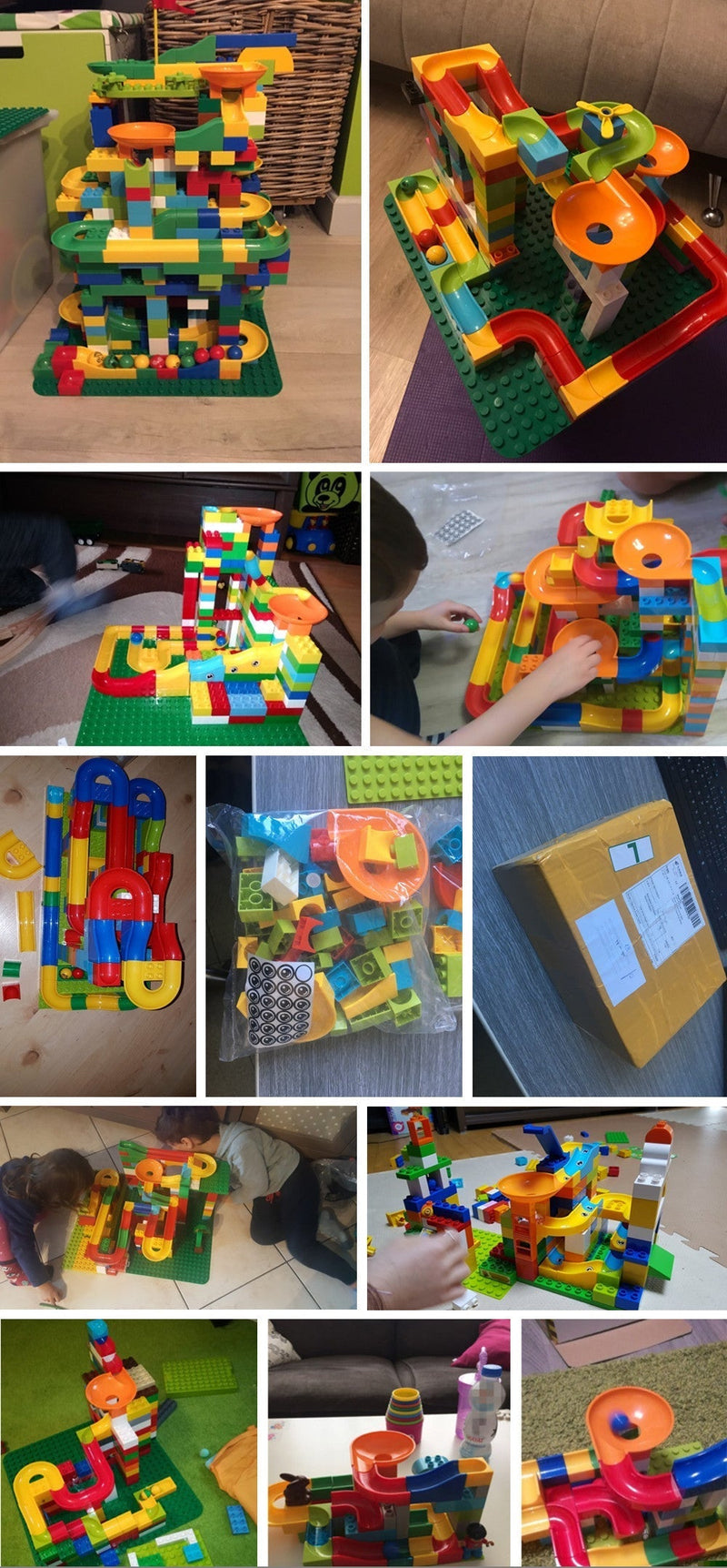 Murmel-Rennbahn | Bauen | Vielseitig | Langlebig | Fantasie | DIY-Luzern Mode
