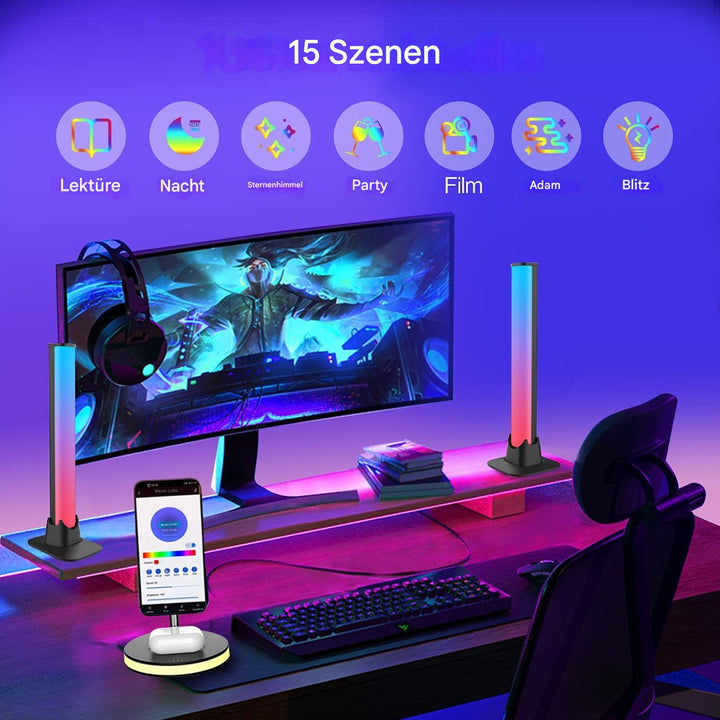 Mehrfarbige LED-Lichtleisten | App-Steuerung | USB-Stromversorgung-Luzern Mode