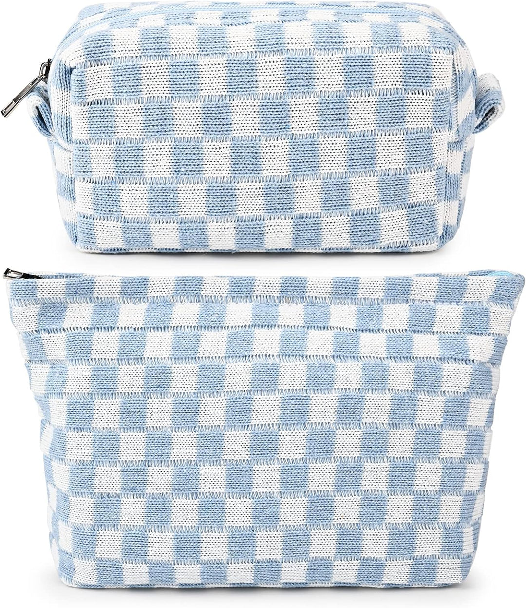 Handgefertigte Karierte Kosmetiktasche aus Baumwolle-Luzern Mode