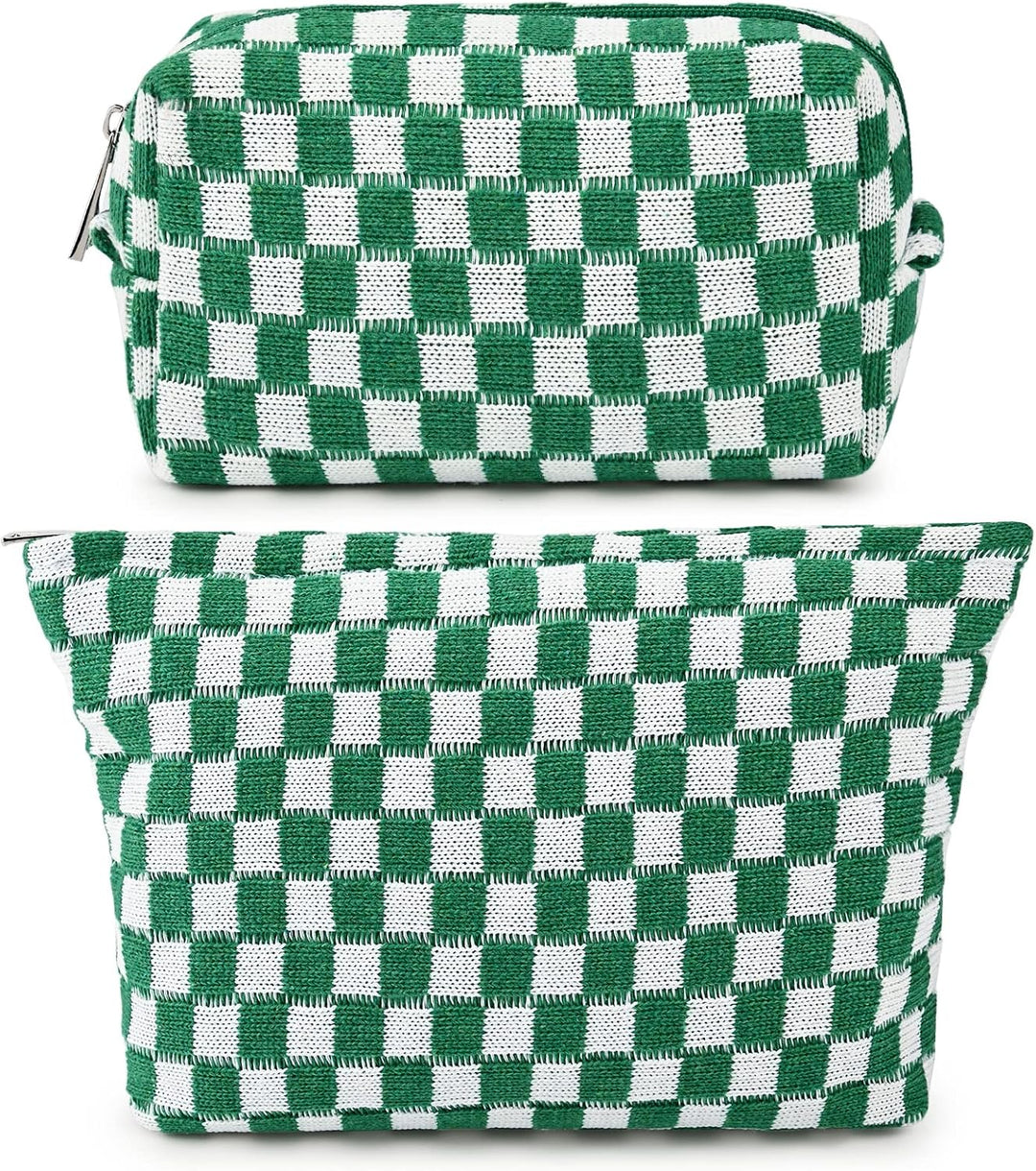 Handgefertigte Karierte Kosmetiktasche aus Baumwolle-Luzern Mode
