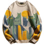 Herren Pullover mit modernem Muster – Stilvoller Strickpullover-Khaki-XS-Luzern Mode