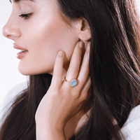 Cocktailring | Glanz Verstellbar Opal Energie Einzigartig Stilvoll Nachhaltig-Luzern Mode
