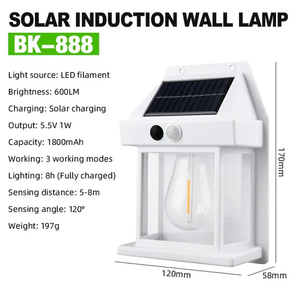 Solar-Wandlampe | Nachhaltig Praktisch Umweltfreundlich Atmosphärisch-Weiß-Luzern Mode