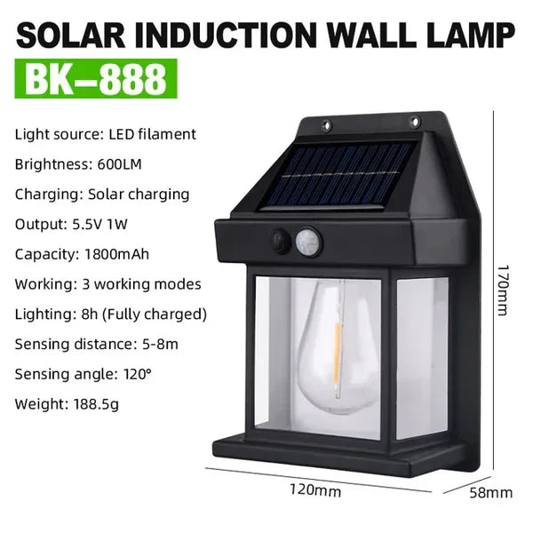 Solar-Wandlampe | Nachhaltig Praktisch Umweltfreundlich Atmosphärisch-Luzern Mode