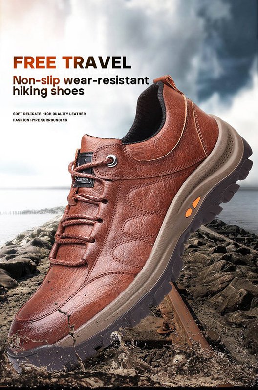 Herren Outdoor-Schuhe | Leder | Langlebig | Niedrig | Schnürsenkel-Luzern Mode