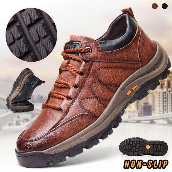 Herren Outdoor-Schuhe | Leder | Langlebig | Niedrig | Schnürsenkel-Luzern Mode