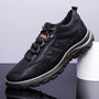 Herren Outdoor-Schuhe | Leder | Langlebig | Niedrig | Schnürsenkel-Schwarz 2-39-Luzern Mode