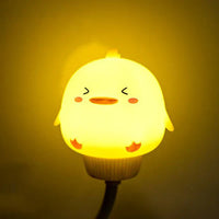 USB-Nachtlicht | Niedlich Timer Stimmungsvolles Licht Tiermotive Energiesparend Langlebig-Luzern Mode