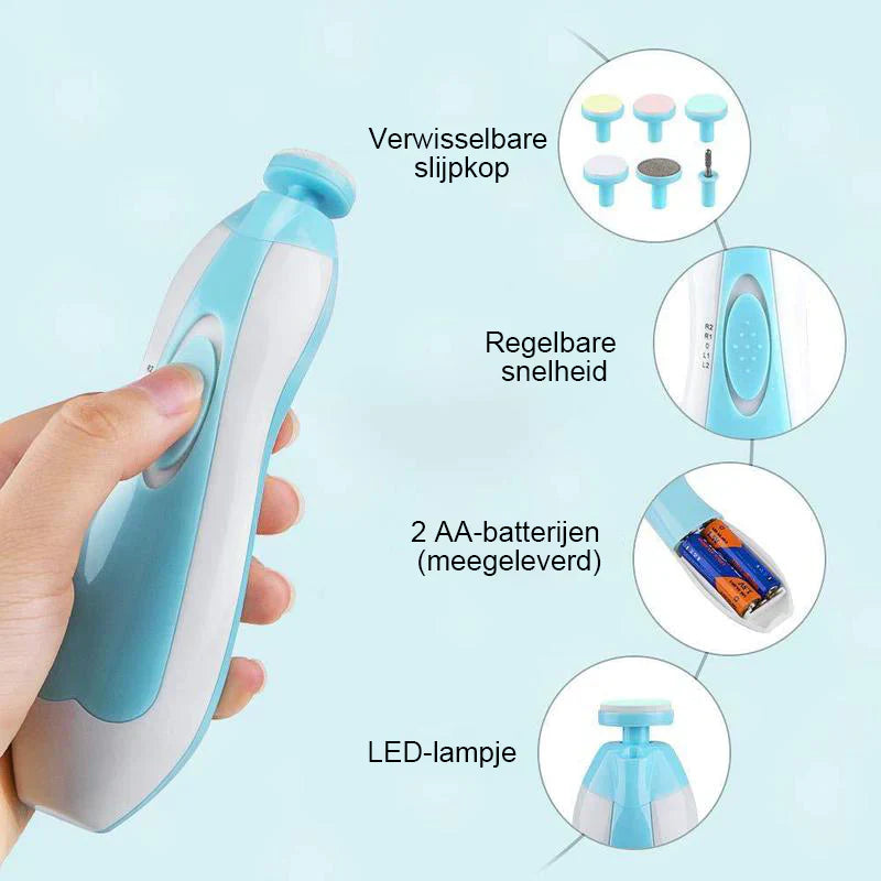 Nagelpflegeset für Babys und Kleinkinder | Sicher | Einfach | LED-Luzern Mode