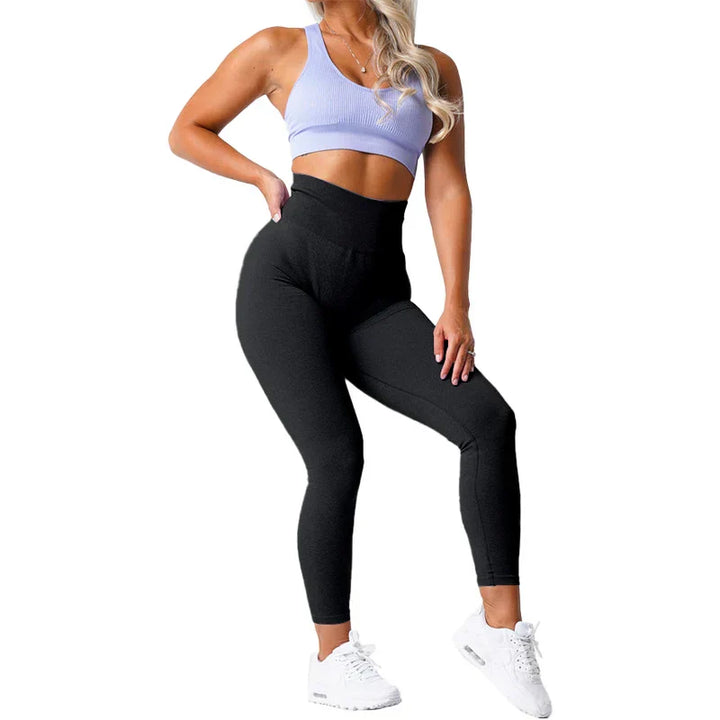 Nahtlose Damen Leggings | Yoga Hose | Dehnbar | Bauchbund | Bequem & stylisch-Luzern Mode