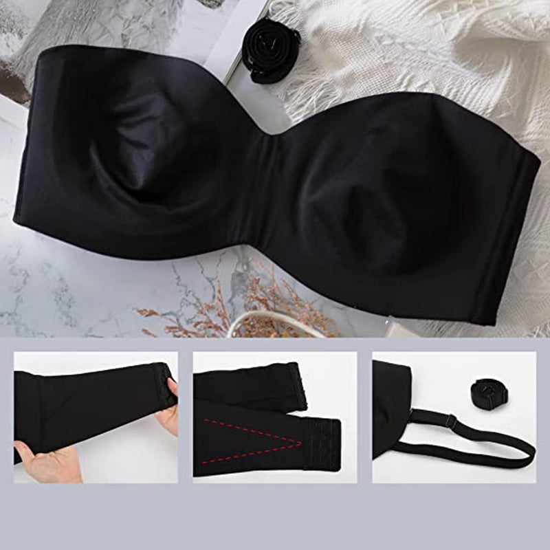 Bandeau-BH | Abnehmbaren Trägern | Nahtlos | Ultradünn | Verstellbar-Luzern Mode
