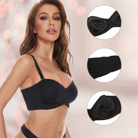 Bandeau-BH | Abnehmbaren Trägern | Nahtlos | Ultradünn | Verstellbar-Luzern Mode