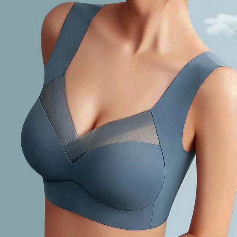Nahtloser Damen-BH Set - Komfortabler Stütz-BH 2er-Pack-Dunkelblau-L - (40-55kg)-Luzern Mode