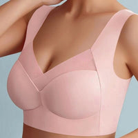 Nahtloser Damen-BH Set - Komfortabler Stütz-BH 2er-Pack-Rosa-L - (40-55kg)-Luzern Mode