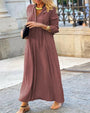 Herbst Maxi Kleid mit langen Ärmeln – Amira