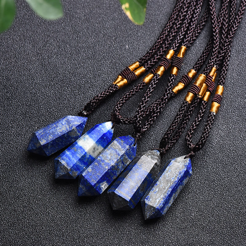 Halskette mit Naturstein | Kristall | Amethyst | Heilend | Stilvoll-Lapislazuli-Luzern Mode