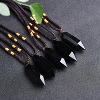 Halskette mit Naturstein | Kristall | Amethyst | Heilend | Stilvoll-Obsidian-Luzern Mode