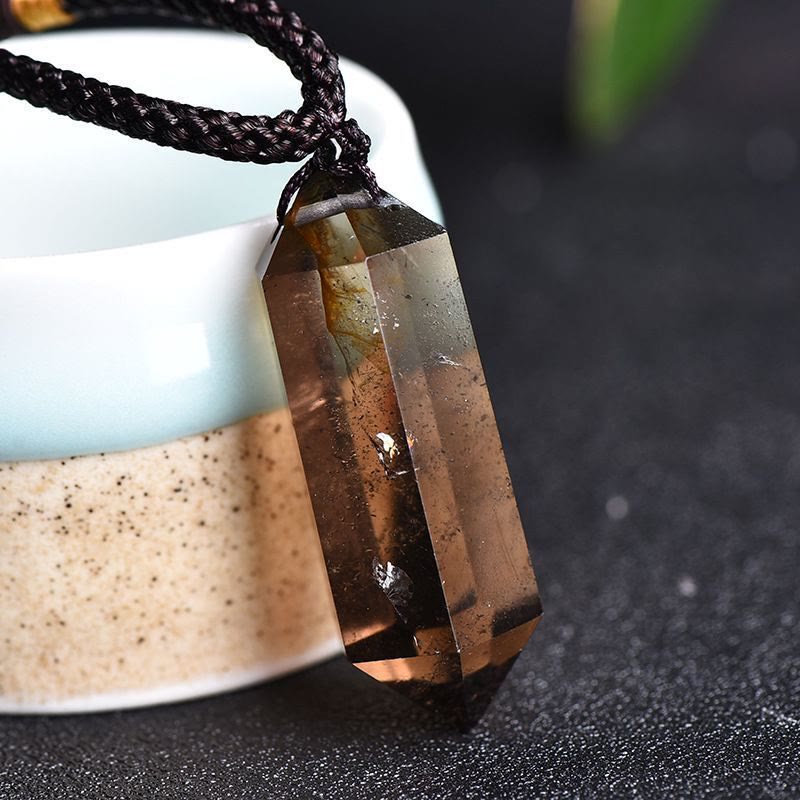 Halskette mit Naturstein | Kristall | Amethyst | Heilend | Stilvoll-Rauchquarz-Luzern Mode