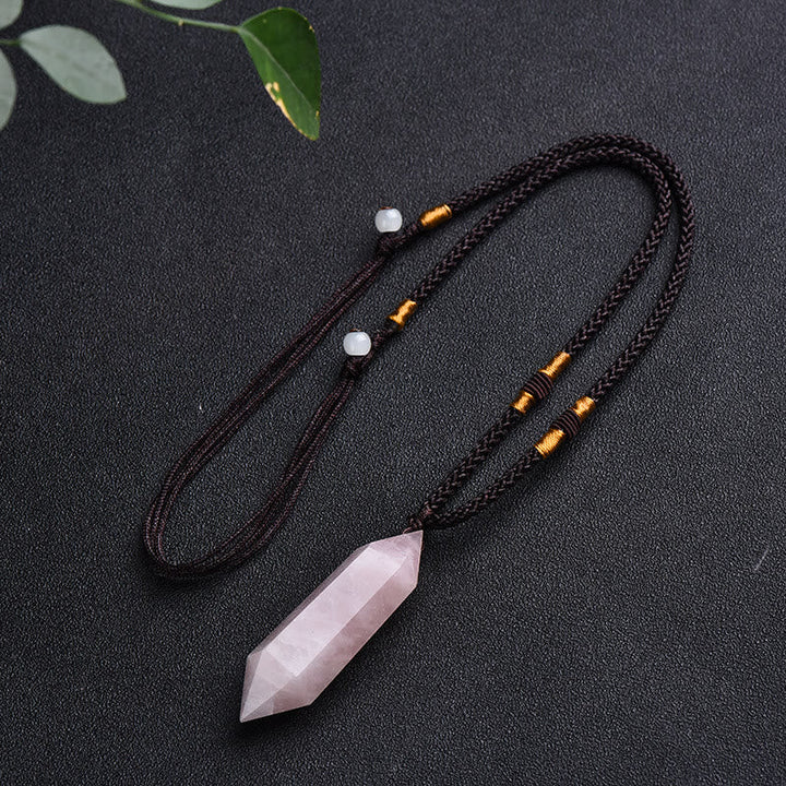 Halskette mit Naturstein | Kristall | Amethyst | Heilend | Stilvoll-Rosenquarz-Luzern Mode