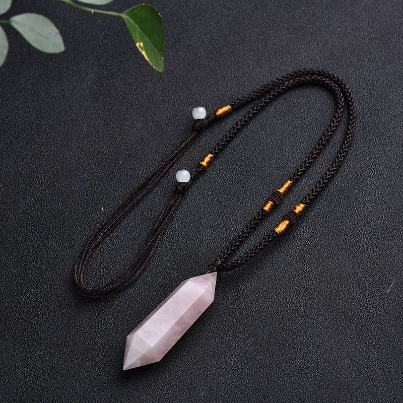 Halskette mit Naturstein | Kristall | Amethyst | Heilend | Stilvoll-Rosenquarz-Luzern Mode