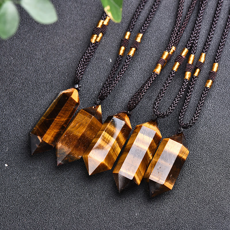 Halskette mit Naturstein | Kristall | Amethyst | Heilend | Stilvoll-Tigerauge-Luzern Mode