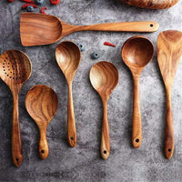 Küchenutensilien-Set aus Holz | Langlebig Stilvoll Vielseitig Hitzebeständig-Luzern Mode