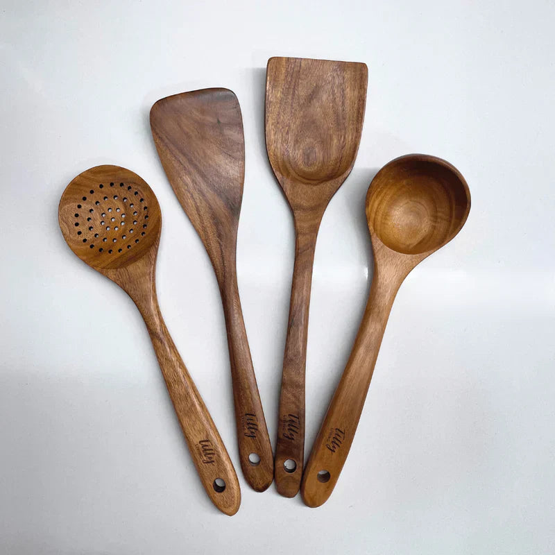 Küchenutensilien-Set aus Holz | Langlebig Stilvoll Vielseitig Hitzebeständig-Luzern Mode