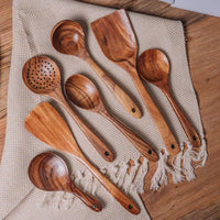 Küchenutensilien-Set aus Holz | Langlebig Stilvoll Vielseitig Hitzebeständig-Luzern Mode