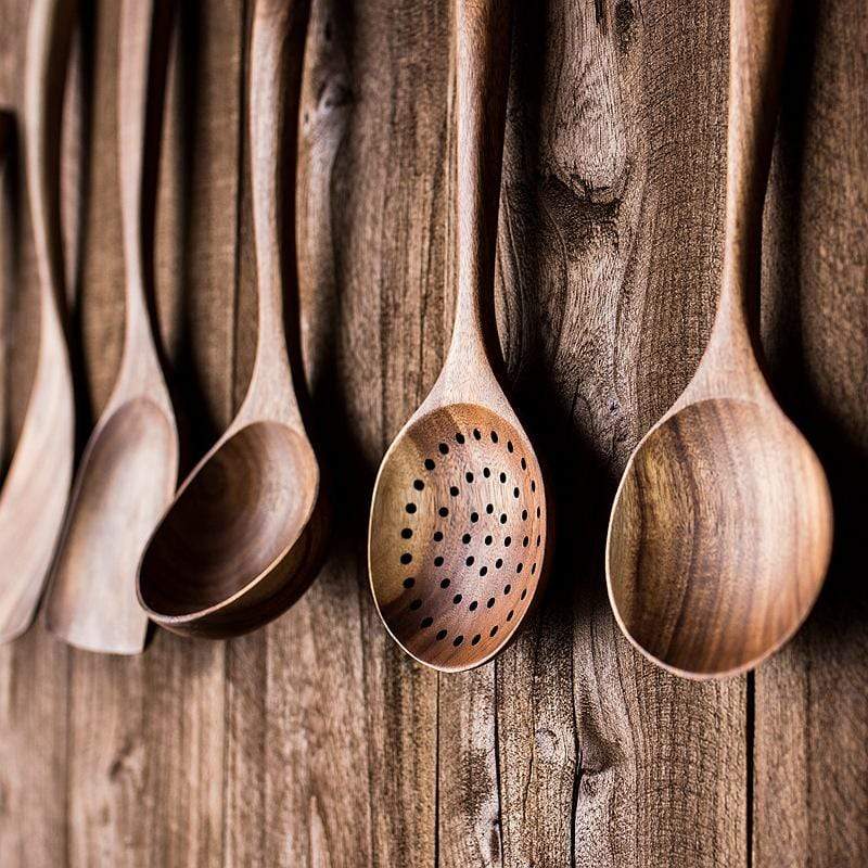 Küchenutensilien-Set aus Holz | Langlebig Stilvoll Vielseitig Hitzebeständig-Luzern Mode