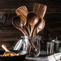 Küchenutensilien-Set aus Holz | Langlebig Stilvoll Vielseitig Hitzebeständig-Luzern Mode