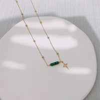Schmuck für Damen | Halskette | Armband | Ohrringe | Malachit-Halskette-Luzern Mode