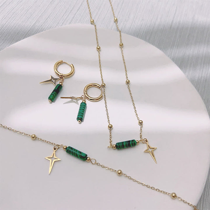 Schmuck für Damen | Halskette | Armband | Ohrringe | Malachit-Luzern Mode